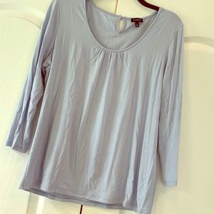 Talbots light blue 3/4 sleeve tee